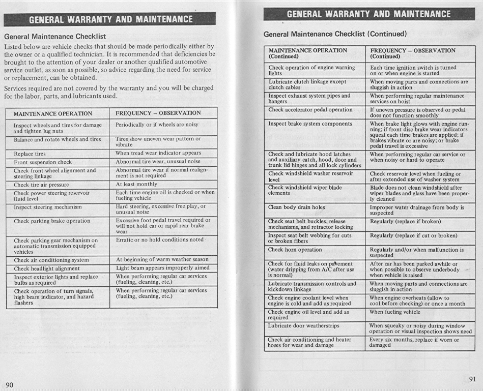 Lincoln Versailles, 1980 Owner's Manual